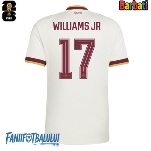 Spania Nico Williams #17 Tricou Fotbal Replică Mondial 2026 Barbati Deplasare Spania Nico Williams #17 Tricou Fotbal Replică Mondial 2026 Barbati Deplasare